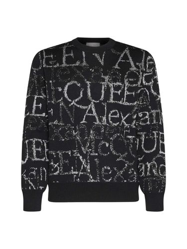 Sweater With All-over Logo - Alexander McQueen - Modalova