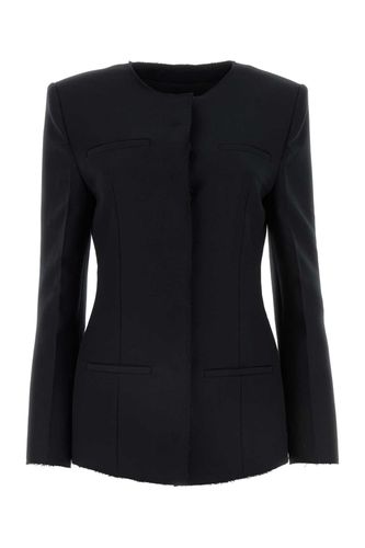 Stretch Polyester Blend Blazer - MSGM - Modalova