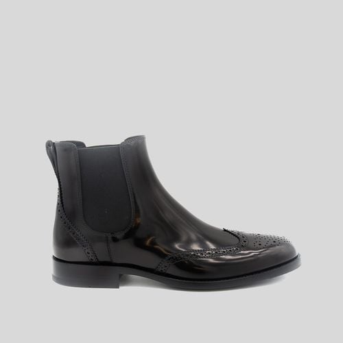 Tod's Black Leather Boots - Tod's - Modalova