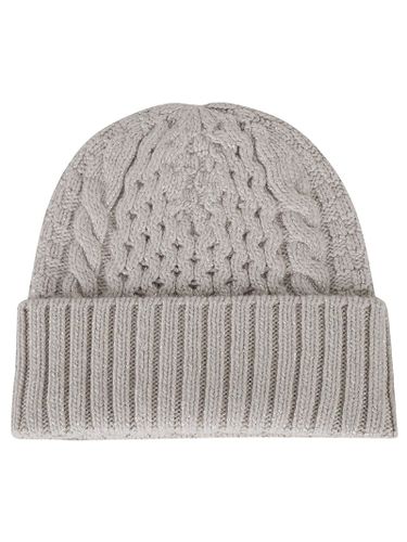 Cable Knit Ribbed Beanie - Fabiana Filippi - Modalova