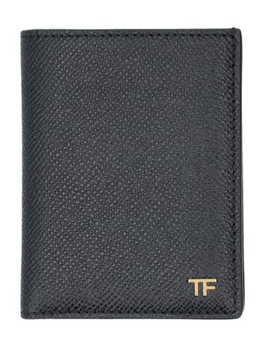 Small Grain Leather Folding Cardholder - Tom Ford - Modalova