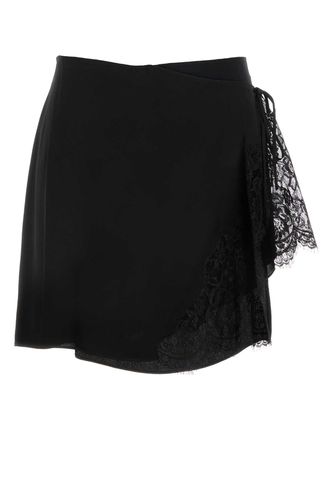 Black Satin Pant-skirt - Alberta Ferretti - Modalova