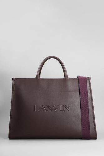 Lanvin Tote In Viola Leather - Lanvin - Modalova