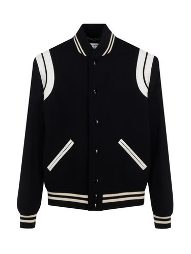 Saint Laurent Teddy College Jacket - Saint Laurent - Modalova