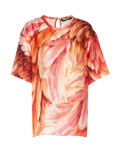 Plumage Print T-shirt - Roberto Cavalli - Modalova