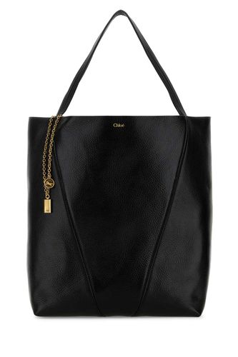 Leather Large Spin Shopping Bag - Chloé - Modalova