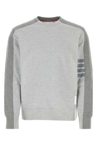 Melange Grey Cotton Sweatshirt - Thom Browne - Modalova