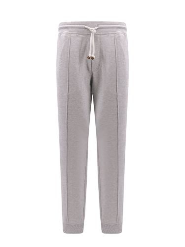 Elastic Drawstring Waist Rib Track Pants - Brunello Cucinelli - Modalova