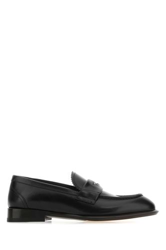 Black Leather Loafers - Alexander McQueen - Modalova