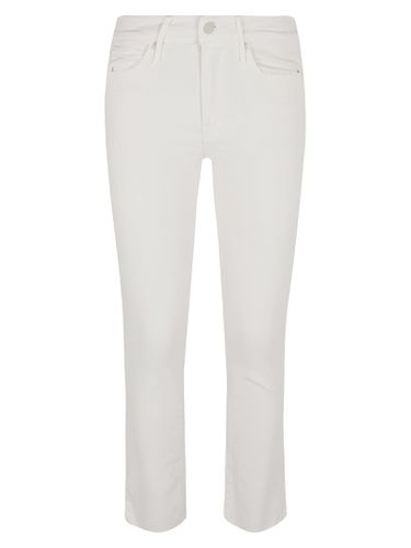 Cream Denim Cropped The Raskal Ripped Ankle Jeans - Mother - Modalova