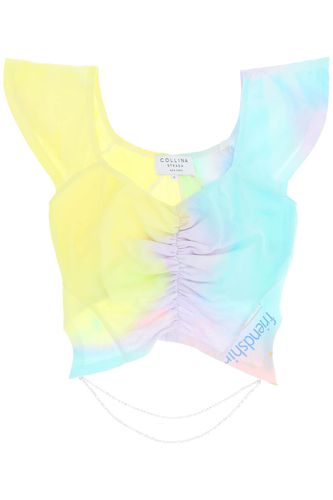 Regina Tie-dye Top With Rhinestone Chain - Collina Strada - Modalova