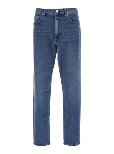 Borough Blie Jeans With Belt Loops And Logo Patch On The Rear In Denim Man - Theory - Modalova