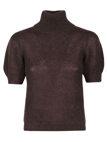 Luce Short Sleeve Turtle Neck Sweater - Parosh - Modalova