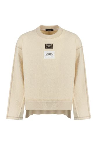 Logo Detail Cotton Sweatshirt - Dolce & Gabbana - Modalova