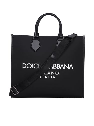 Rubberized Logo Shopping Bag - Dolce & Gabbana - Modalova