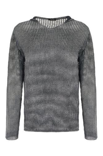 Avant Toi Melange Grey Mesh Sweater - Avant Toi - Modalova