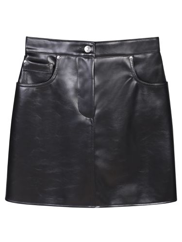 MSGM Faux-leather Black Mini Skirt - MSGM - Modalova