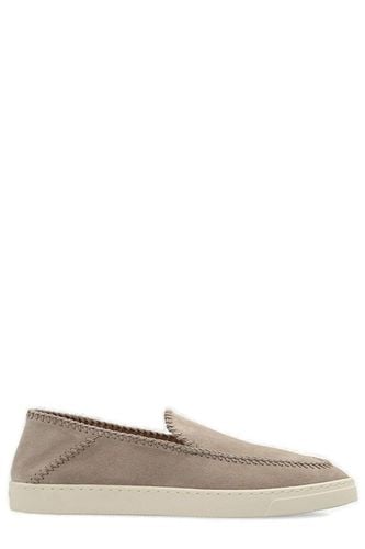 Slip-on Round Toe Sneakers - Giorgio Armani - Modalova