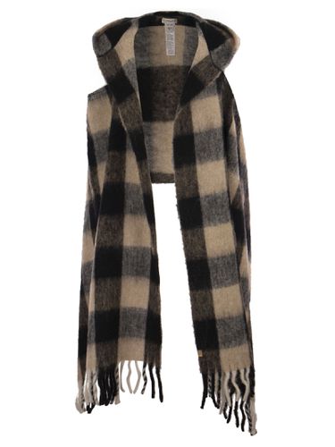 Hooded Scarf With Checked Pattern - Woolrich - Modalova