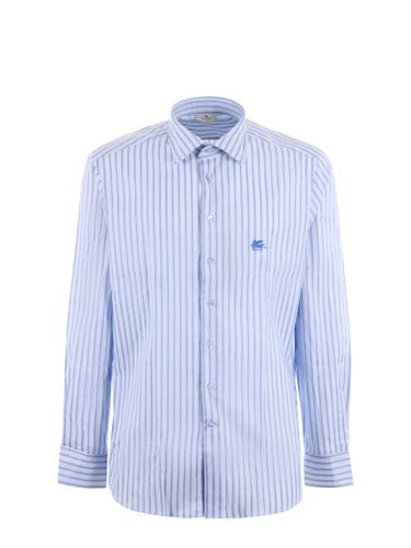 White/light Blue Striped Long Sleeved Shirt - Etro - Modalova