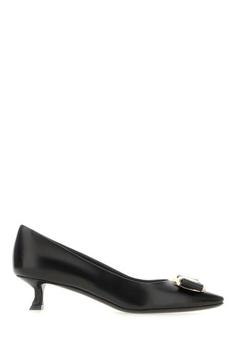 Ferragamo Black Nappa Leather Pumps - Ferragamo - Modalova