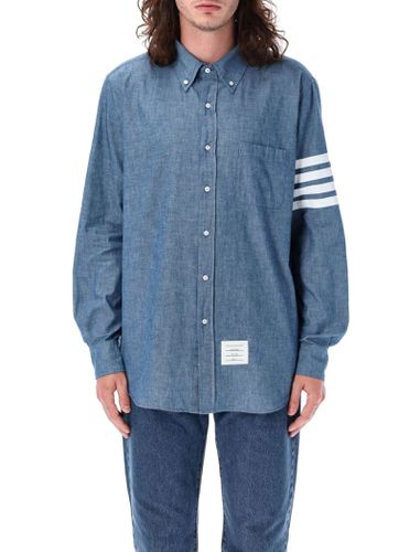 Straight Fit Shirt With 4bar In Chambray - Thom Browne - Modalova