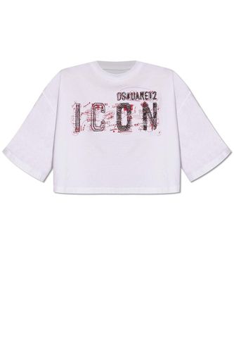 Dsquared2 Icon Printed Cropped Top - Dsquared2 - Modalova