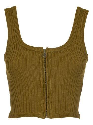 Forte_Forte Front Zip Knit Cropped Tank Top - Forte Forte - Modalova