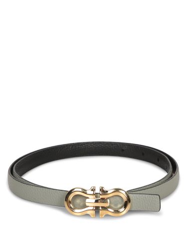 Ferragamo Grey Leather Belt - Ferragamo - Modalova