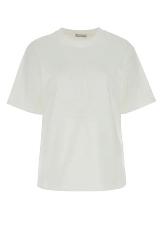 Moncler White Cotton T-shirt - Moncler - Modalova