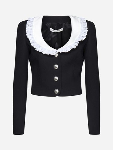 Alessandra Rich Collar Wool Jacket - Alessandra Rich - Modalova