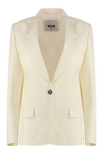 MSGM Wool Single-breasted Blazer - MSGM - Modalova