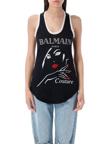 Balmain Beauty Print Tank Top - Balmain - Modalova