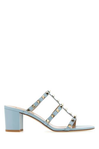 Leather Rockstud Mules - Valentino Garavani - Modalova