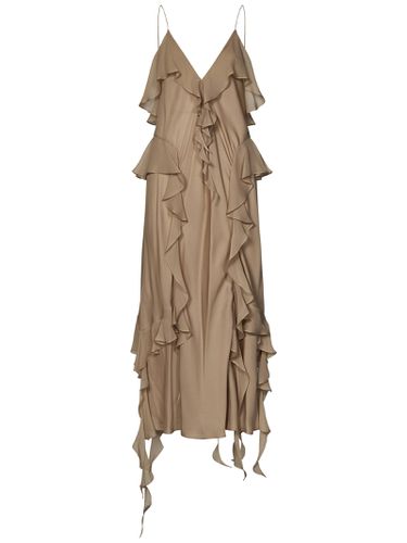 Khaite Silk Midi Dress With Ruffles - Khaite - Modalova
