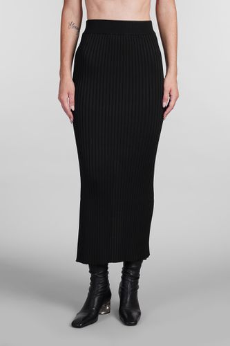 Jil Sander Long Black Ribbed Skirt - Jil Sander - Modalova