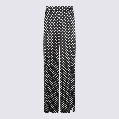 Black And White Viscose Trousers - Saint Laurent - Modalova