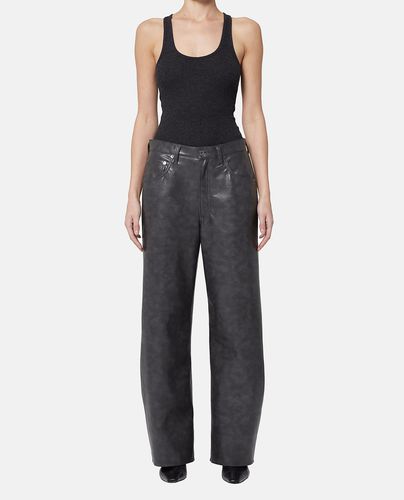 Recycled Leather Low Curve Denim Pants - AGOLDE - Modalova