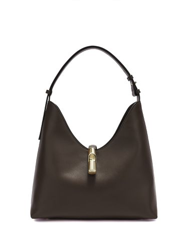 Goccia M Choco Leather Shopping Bag - Furla - Modalova