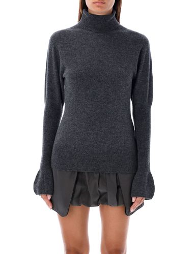 Puff Sleeves Turtleneck Sweater - Low Classic - Modalova