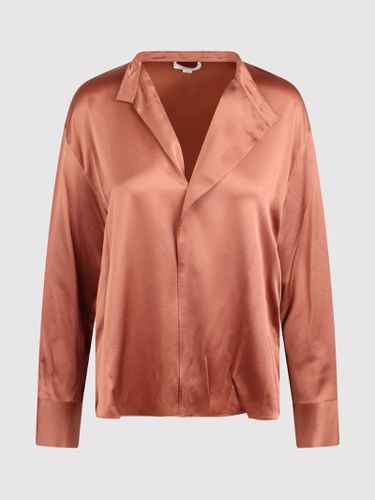 Vince Silk Shirt With Drape - Vince - Modalova