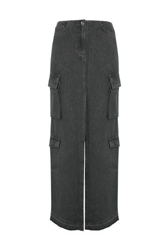 Long Skirt In Gray Denim - Patrizia Pepe - Modalova