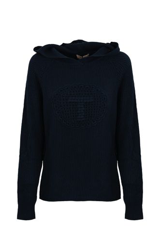 Wool Sweatshirt With Oval T Logo - TwinSet - Modalova