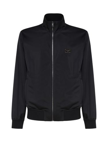 Sweatshirt In Technical Jersey With Logoed Label - Dolce & Gabbana - Modalova