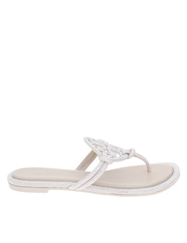 Miller Sandal In Leather With Applied Pave - Tory Burch - Modalova