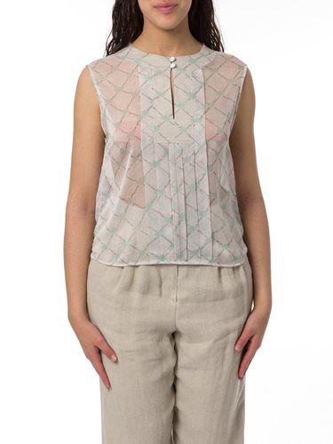 Abstract-printed Pleat Detailed Top - Emporio Armani - Modalova