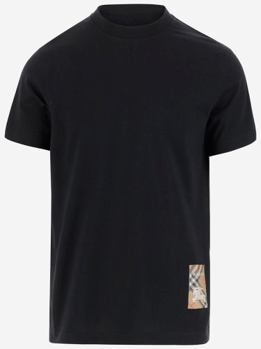 Cotton T-shirt With Check Applique - Burberry - Modalova