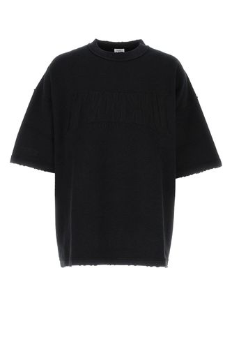 Black Cotton Blend Oversize T-shirt - VETEMENTS - Modalova