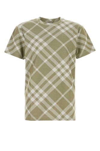 Printed Stretch Cotton Blend T-shirt - Burberry - Modalova