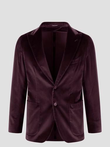 Velvet Single Breasted Blazer - Tagliatore - Modalova